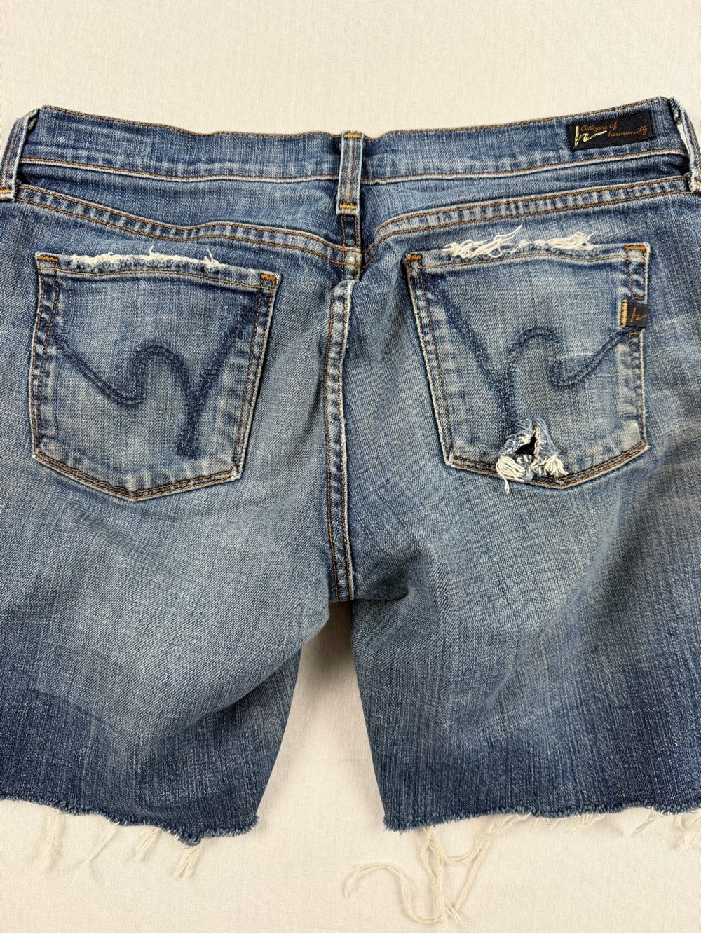 Citizens of Humanity Ingrid High Rise Bootcut Cutoff Jean Shorts 29